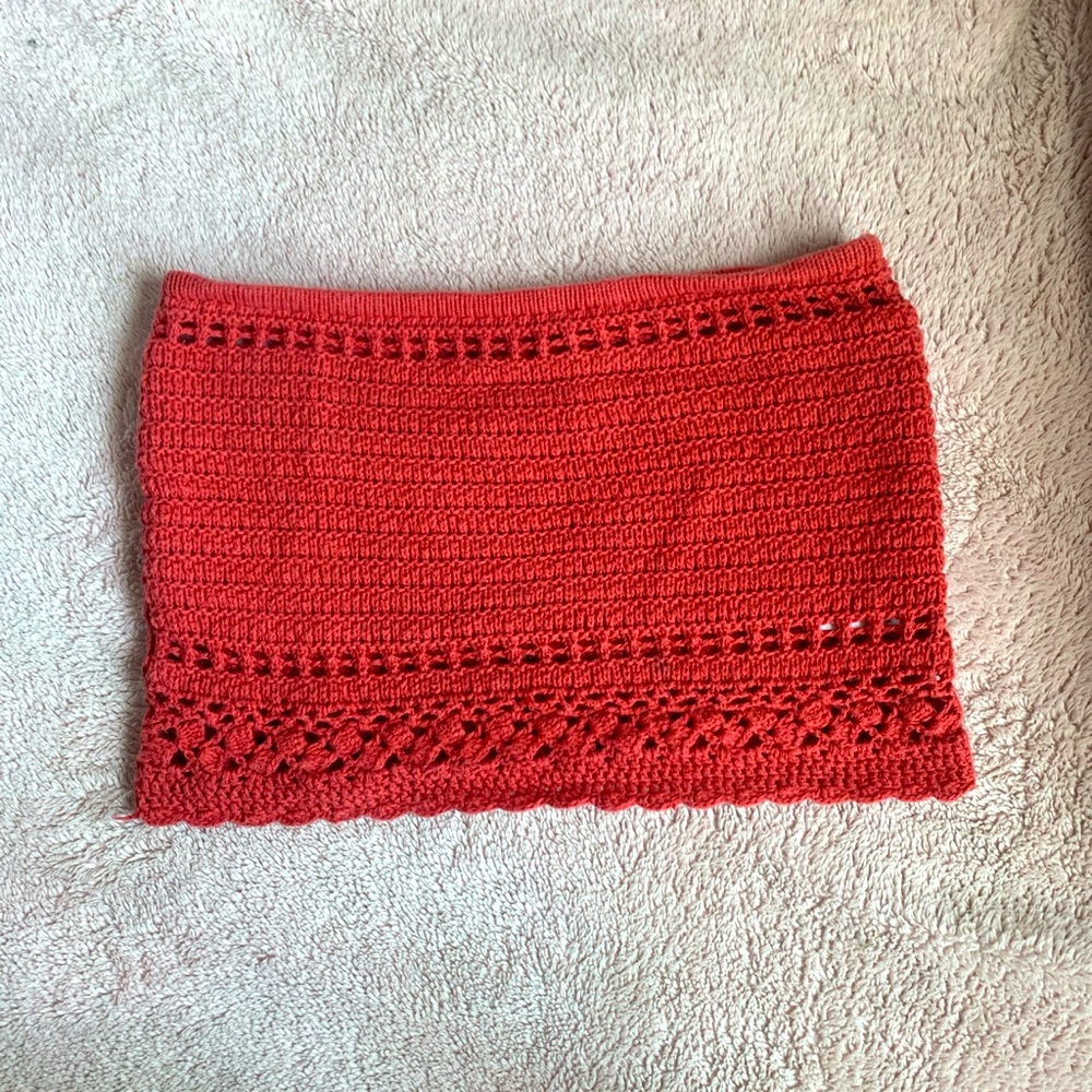 american eagle red knit bandeau top!!❤️
